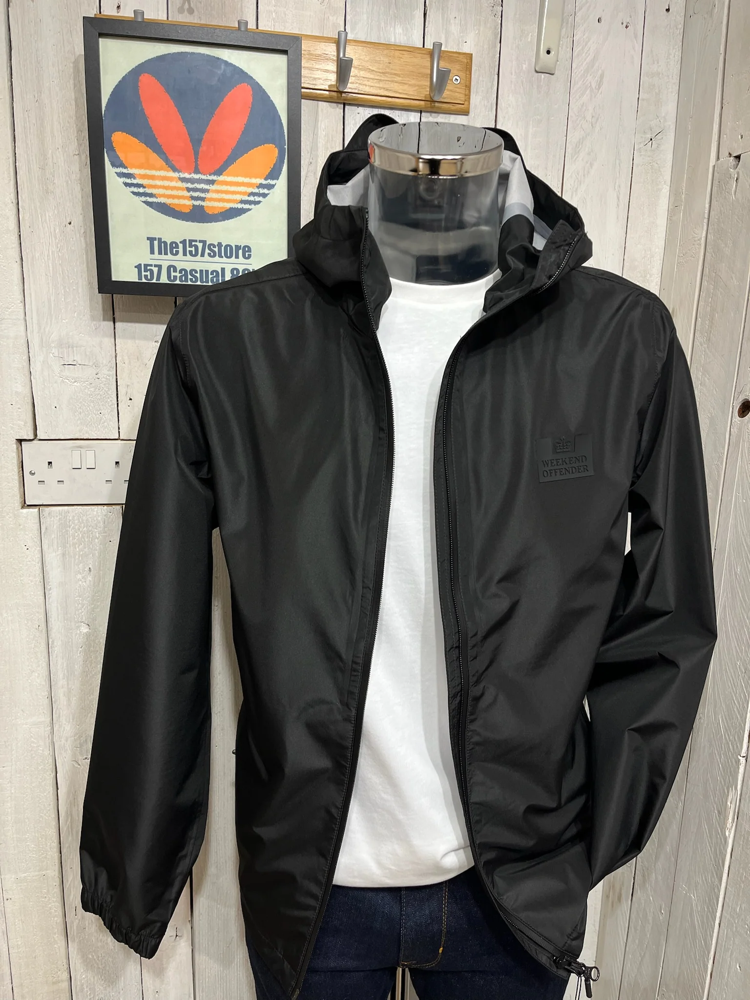 Weekend Offender Pack-Away Jacket - Black (Waterproof) - Image 4