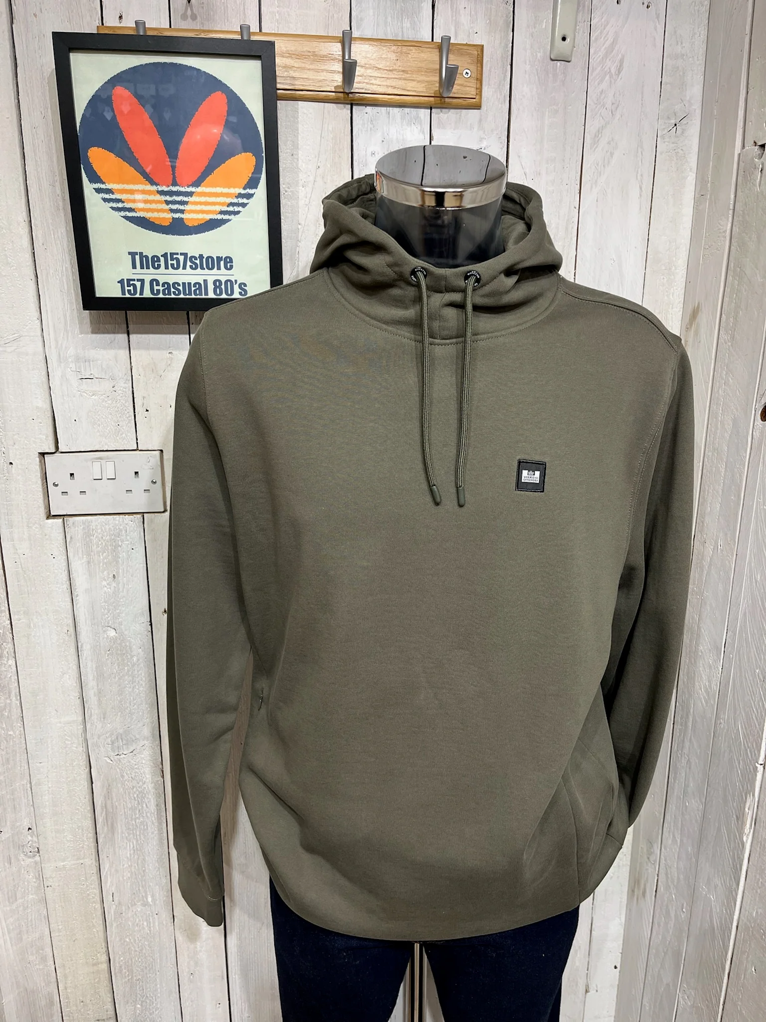 Weekend Offender Ribbe Track Hoodie - Castle Green