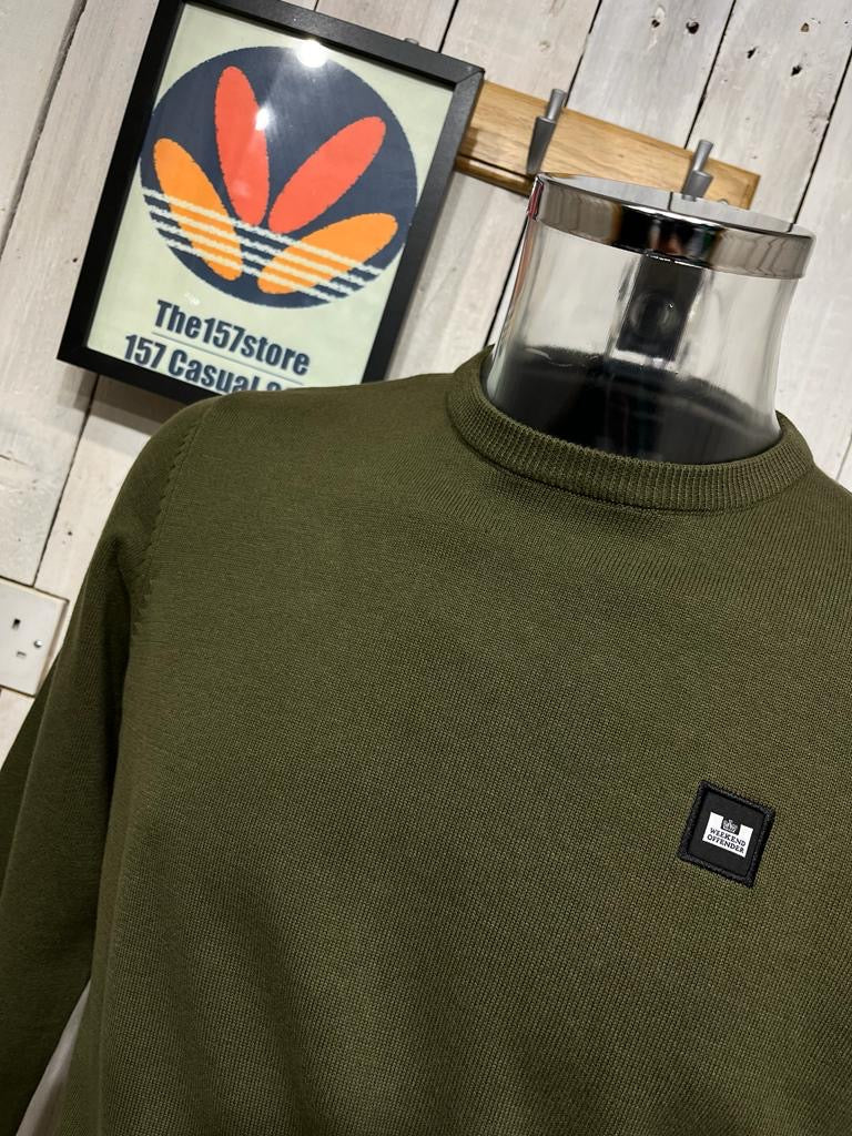 Weekend Offender Solace Knit Jumper - Dark Castle Green - Image 2