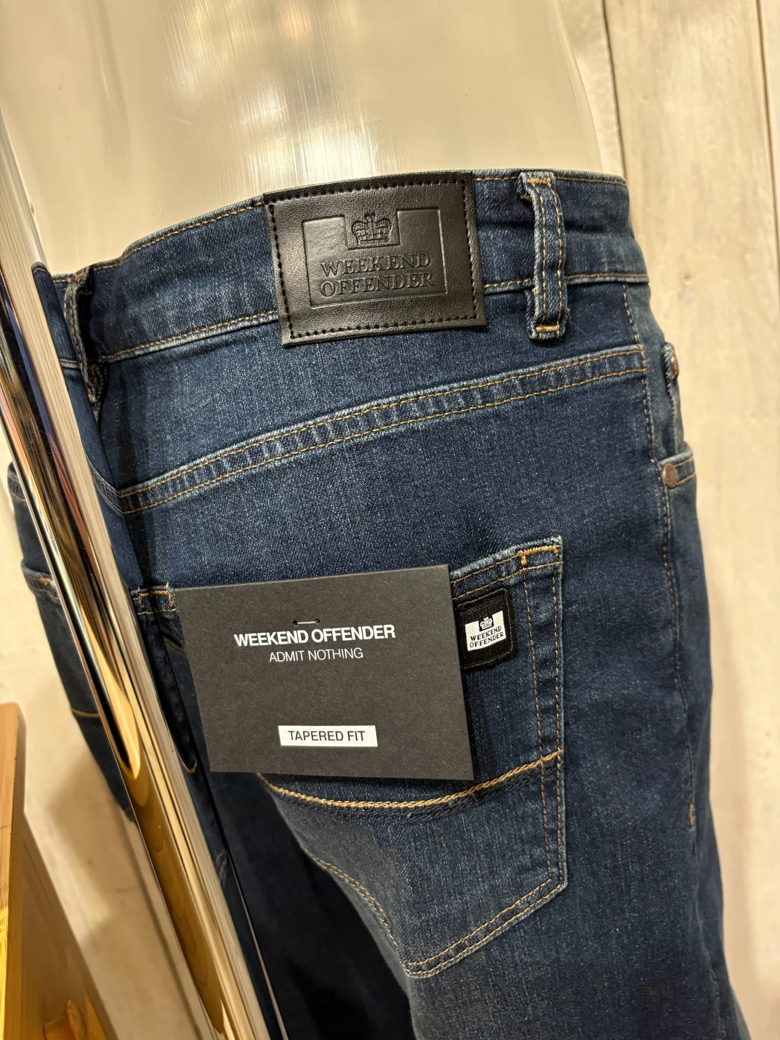 Weekend Offender Tapered Fit Jeans - Dark Vintage - Image 4