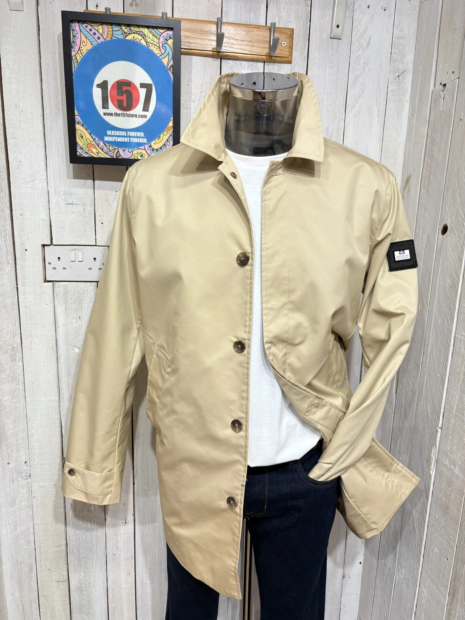 Weekend Offender Whitehouse Mac Jacket - Stone (House Check)