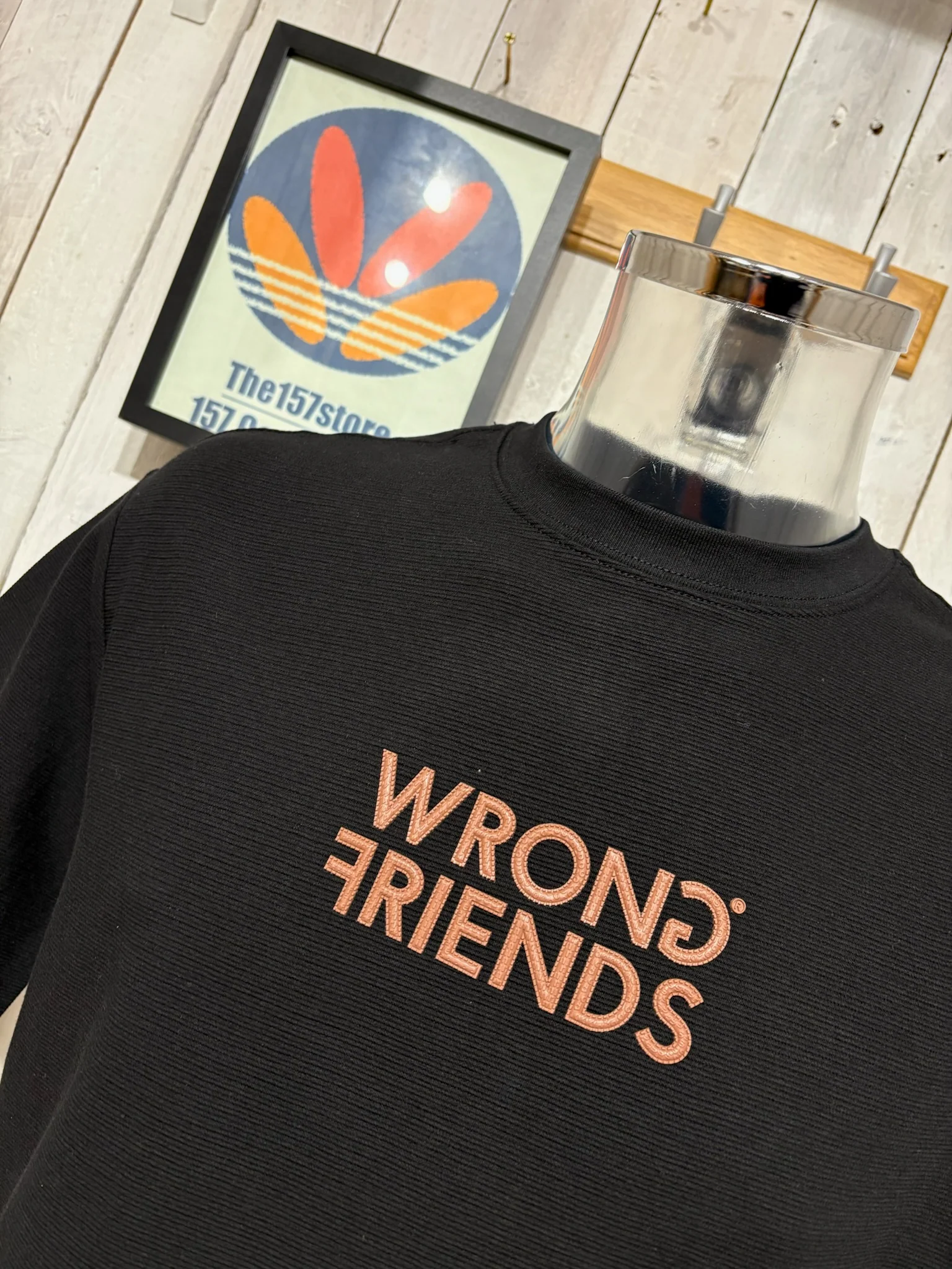 Wrong Friends Santiago Textured Tee - Black - Image 2