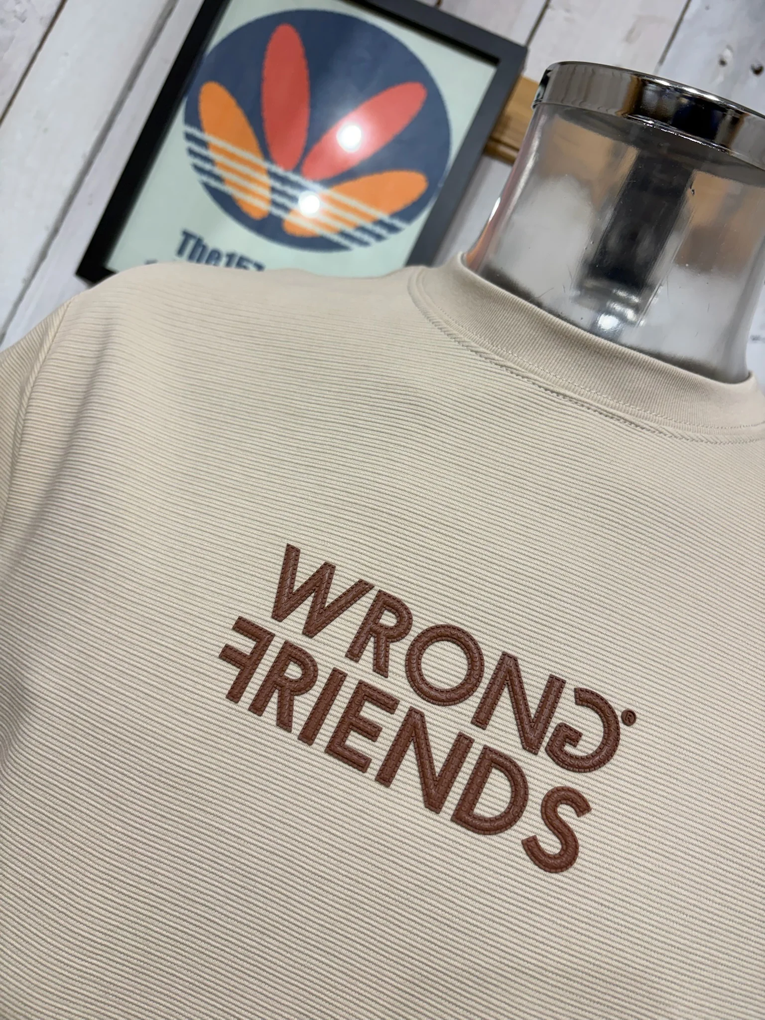 Wrong Friends Santiago Textured Tee - Sand - Image 2
